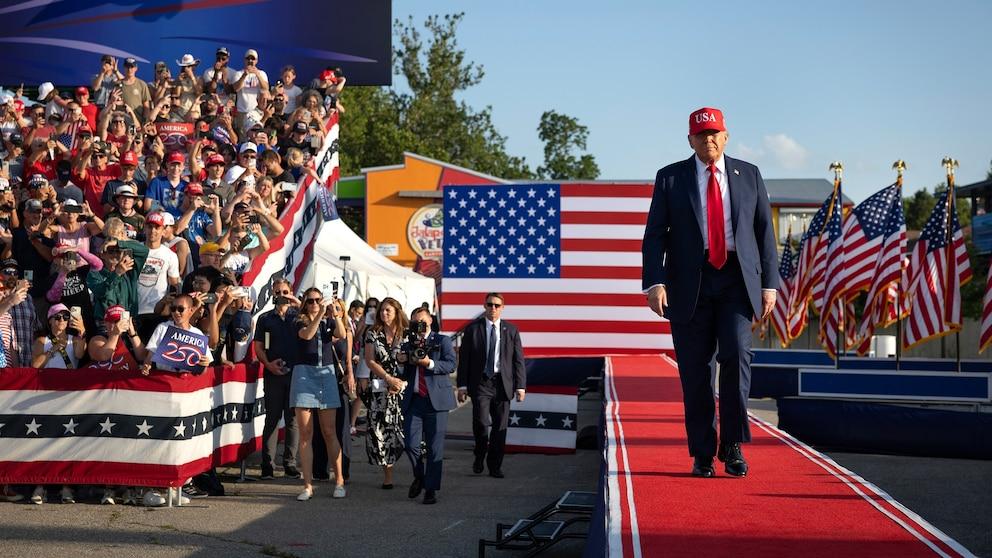 On July 3, 2025, President Donald Trump arrives at the Iowa State Fairgrounds in Des Moines, Iowa, for a rally to kick off the Fourth of July holiday weekend.